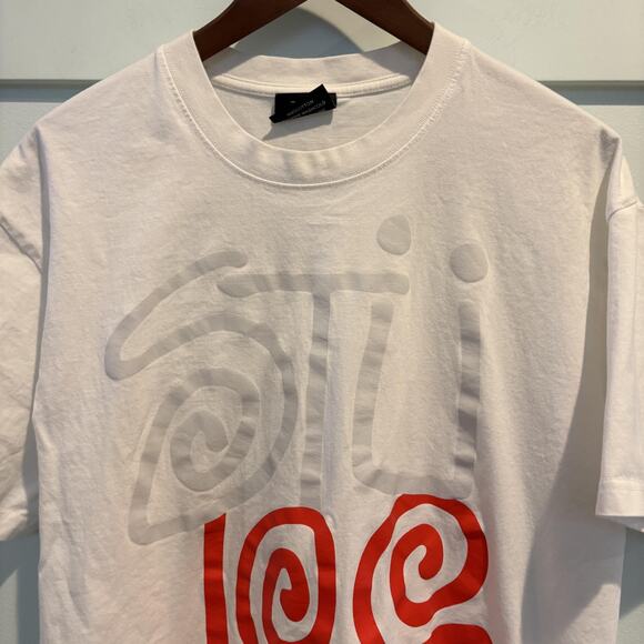 Stussy Shirt Mens XL White Still Loopy Short Sleeve Logo Streetwear Skate Surf - Picture 3 of 11